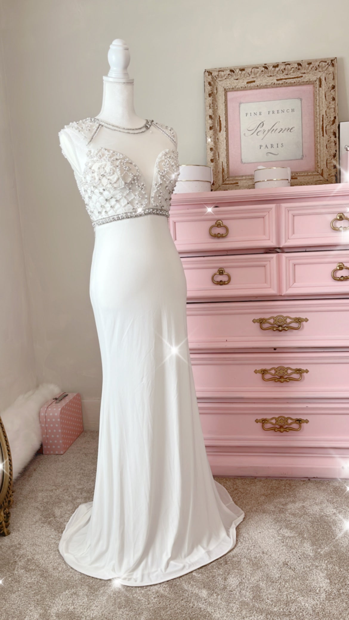 Diamonds and Pearls White Dress size 1-2