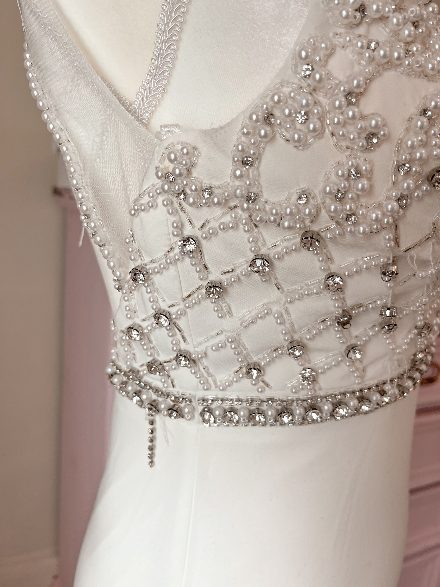 Diamonds and Pearls White Dress size 1-2