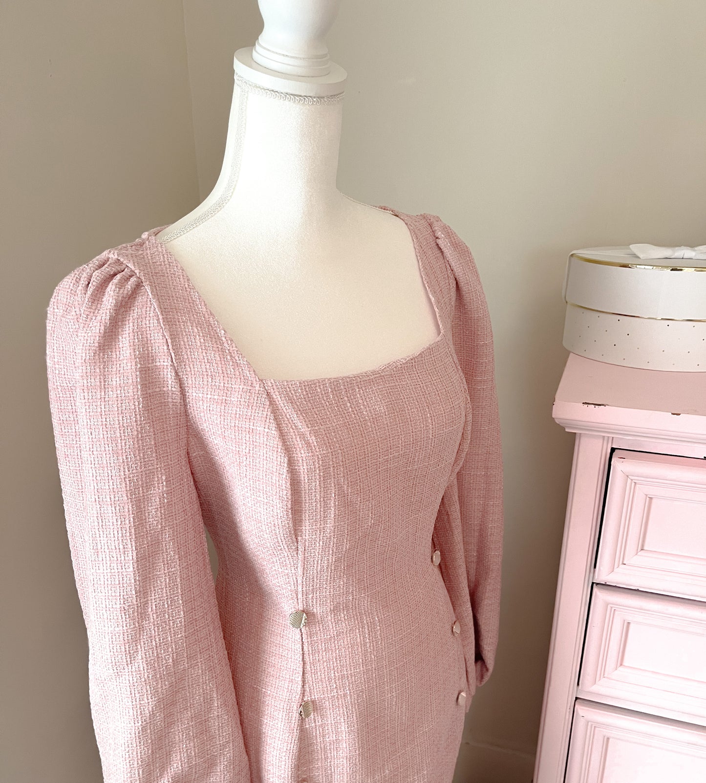 Pink Tweed Dress size USA 12 Women’s