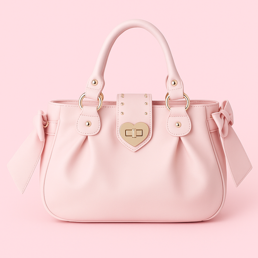 Powder Pink Bow Handbag