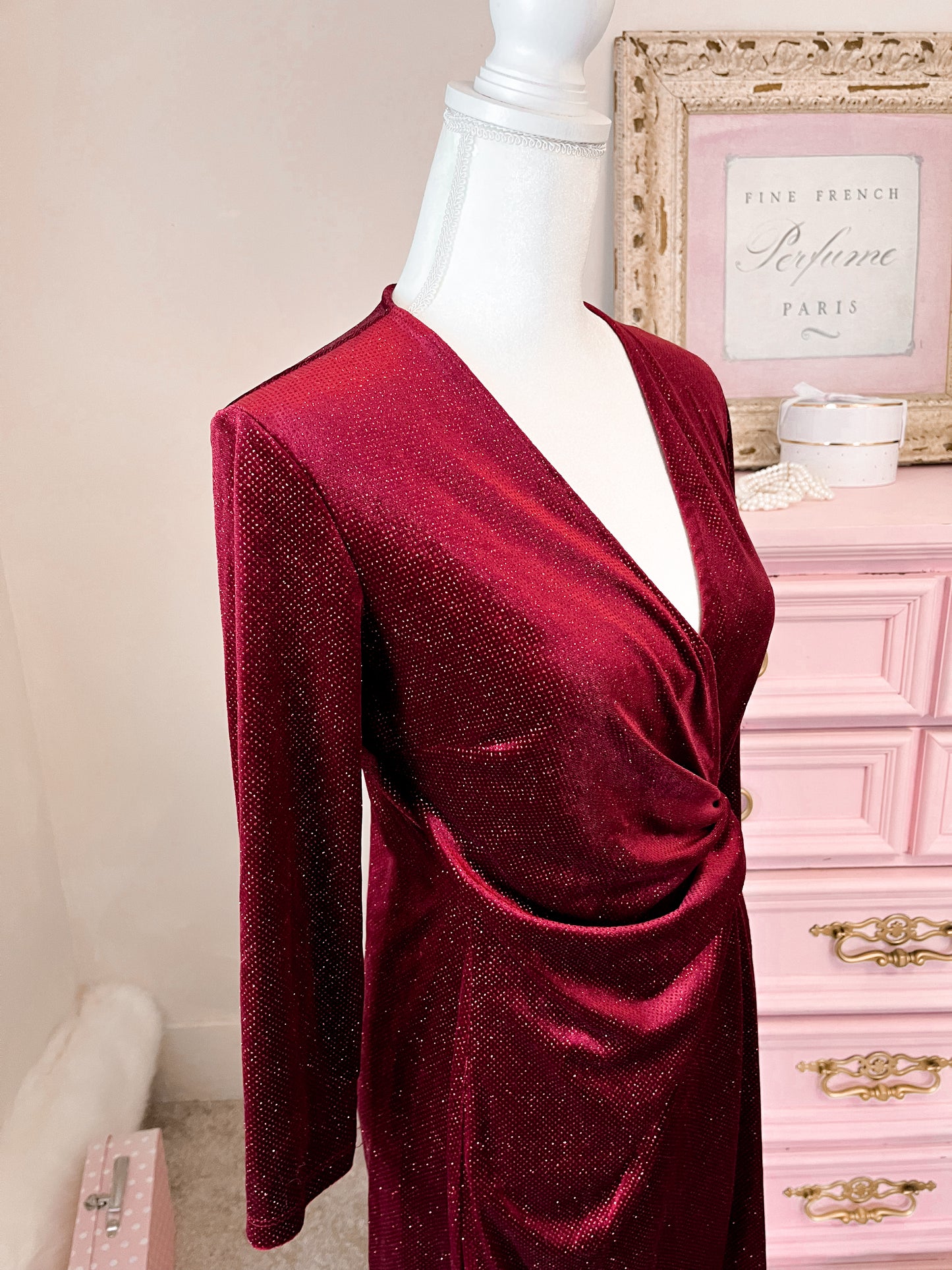 Red Sparke Dress Size medium USA 6