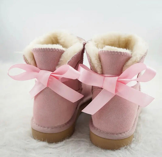 Bow Tied Pink Boots
