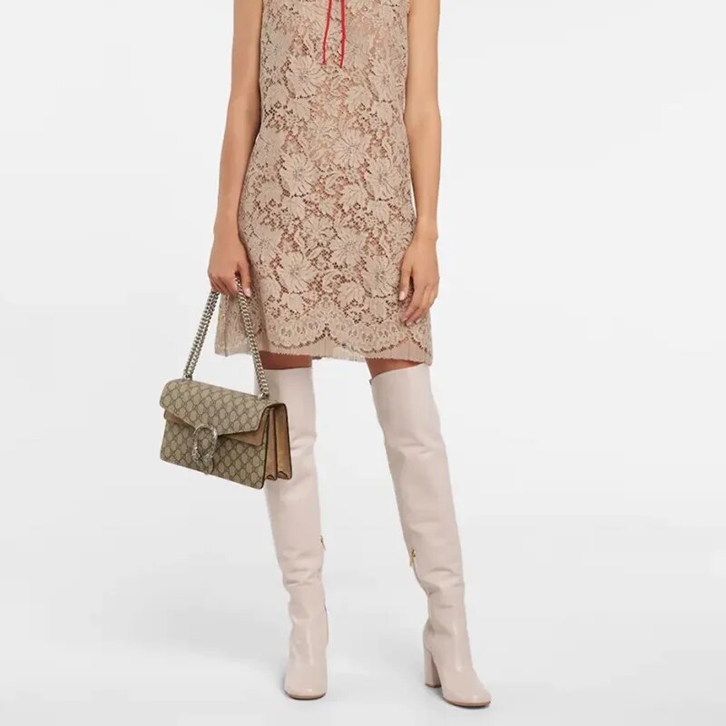 Over The Knee Staple Boots (Color Option)