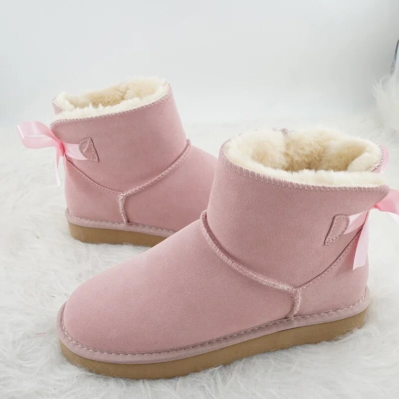 Bow Tied Pink Boots