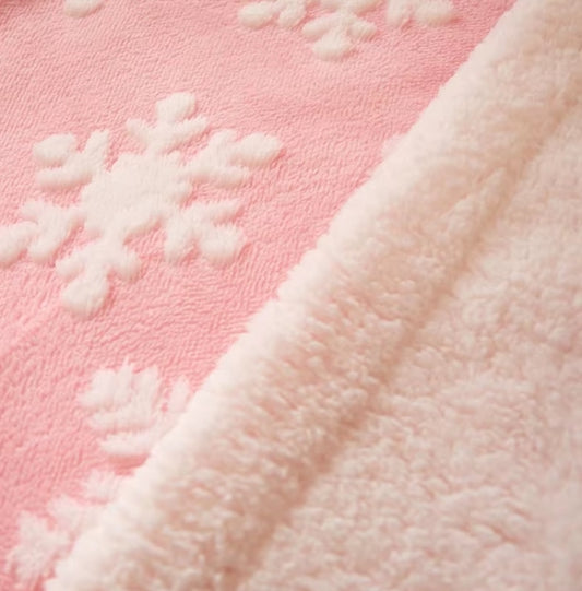 Pinkmas Snowflake Blanket