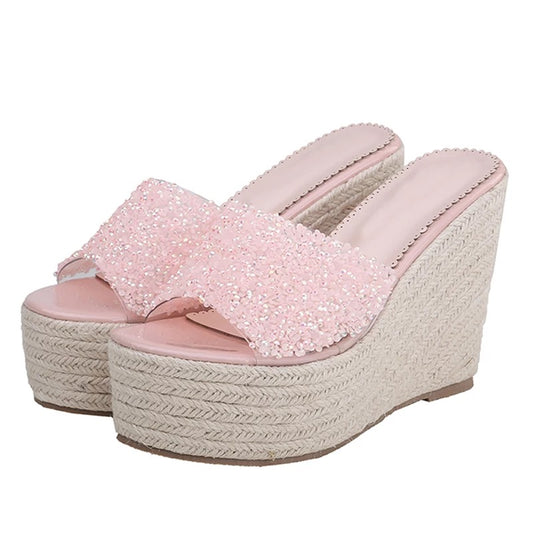 Pink Sparkle Wedges