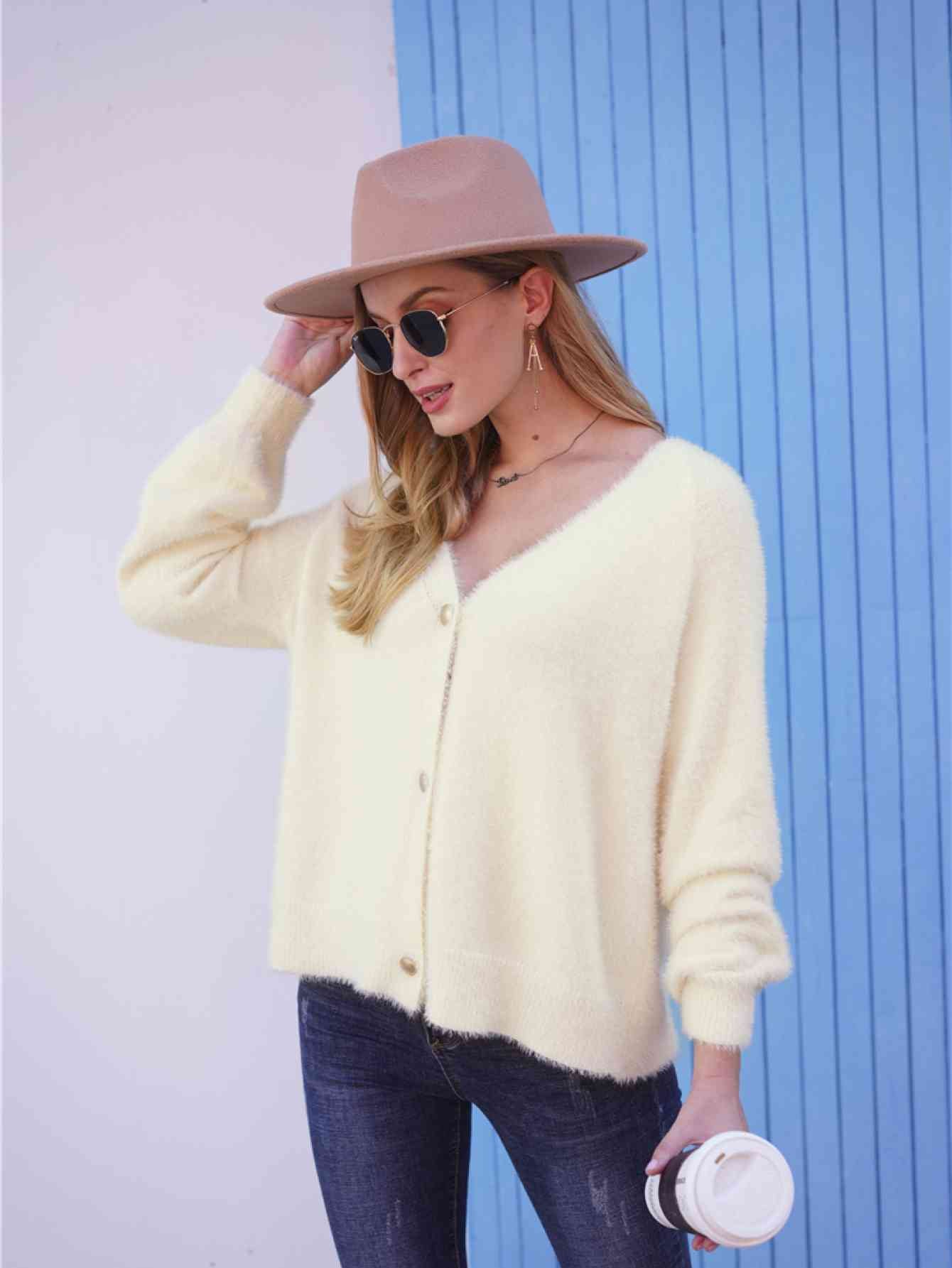Long Sleeve Button Down Cardigan