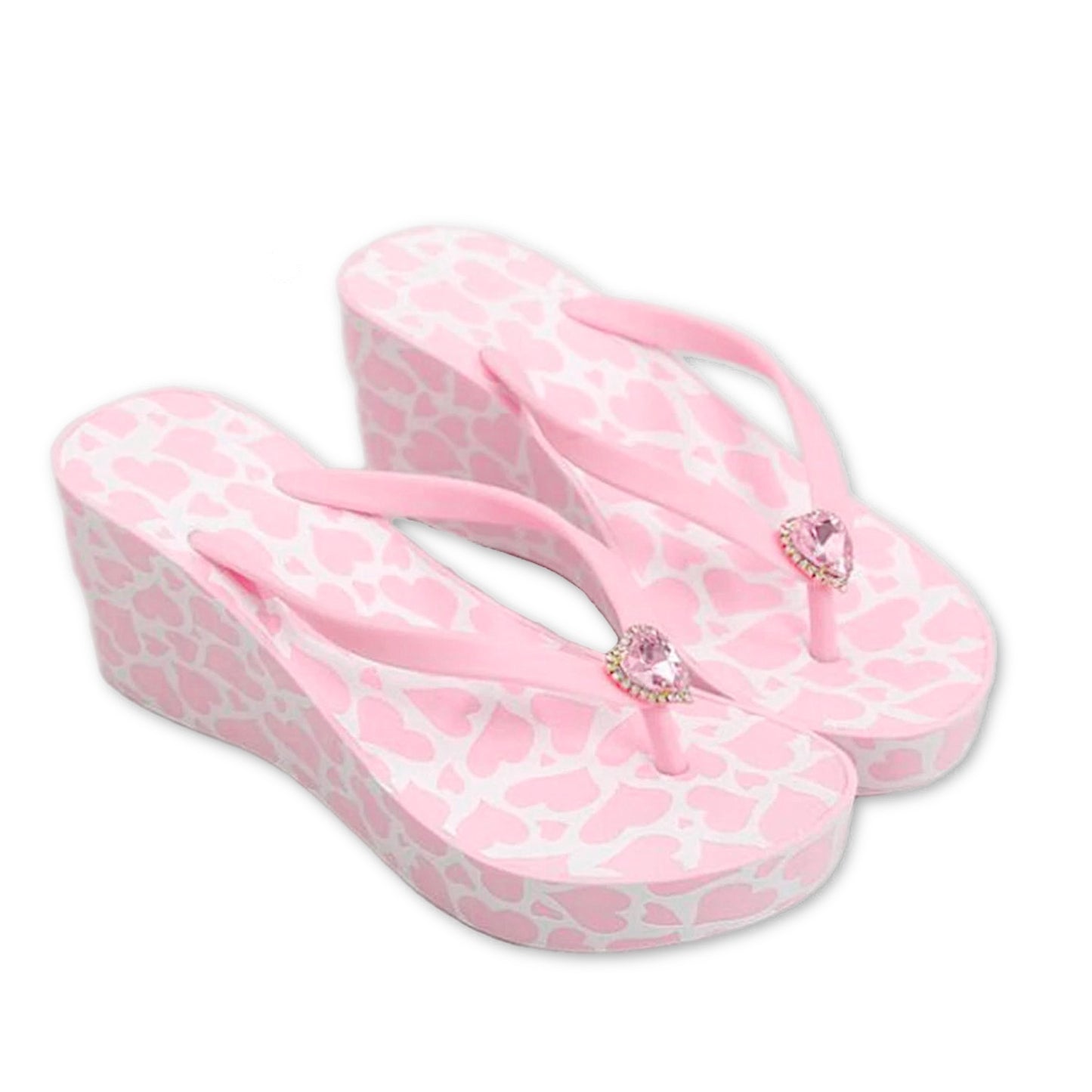 Crystal Heart Sandals