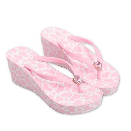 Crystal Heart Sandals