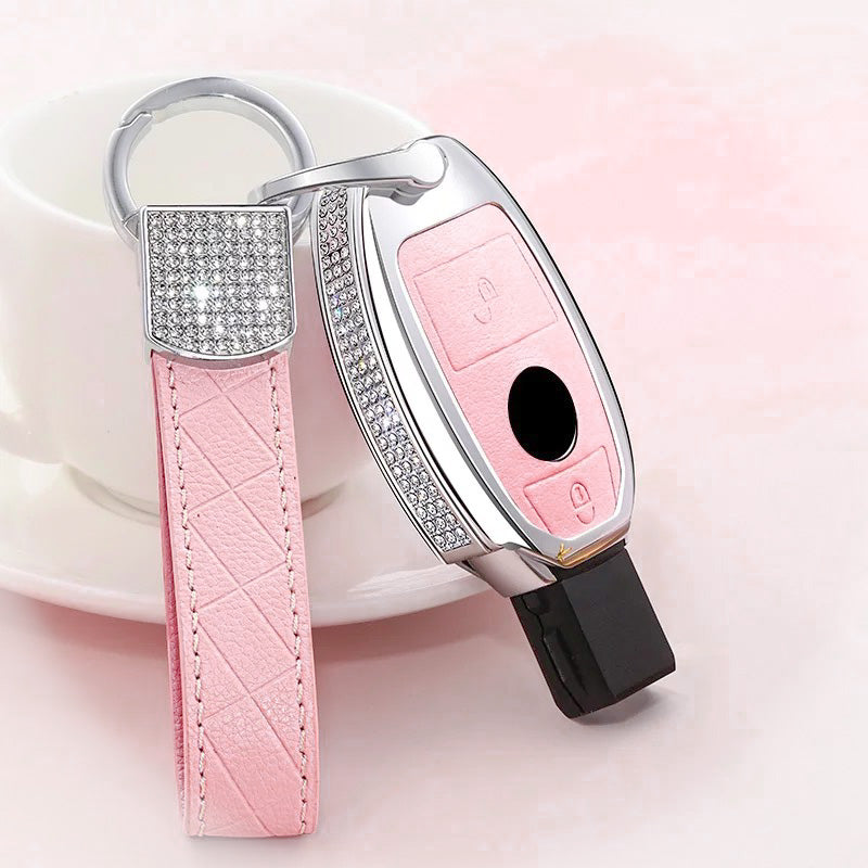 Pink Benz Car Key Cover (size options)