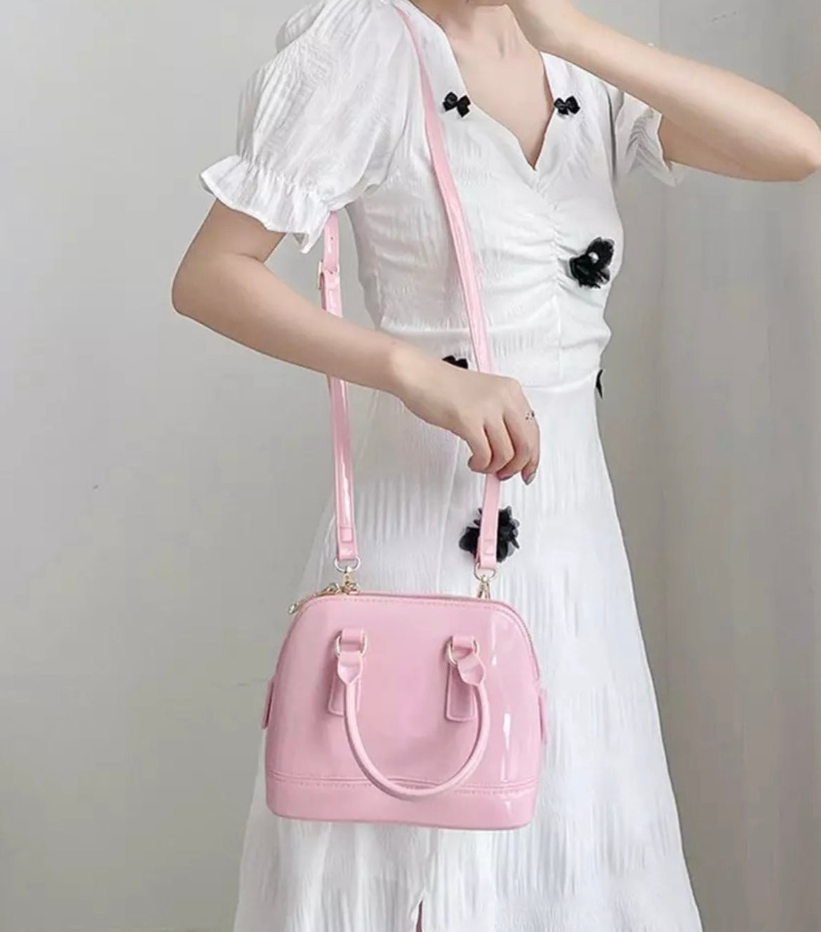 Patent Pink Purse