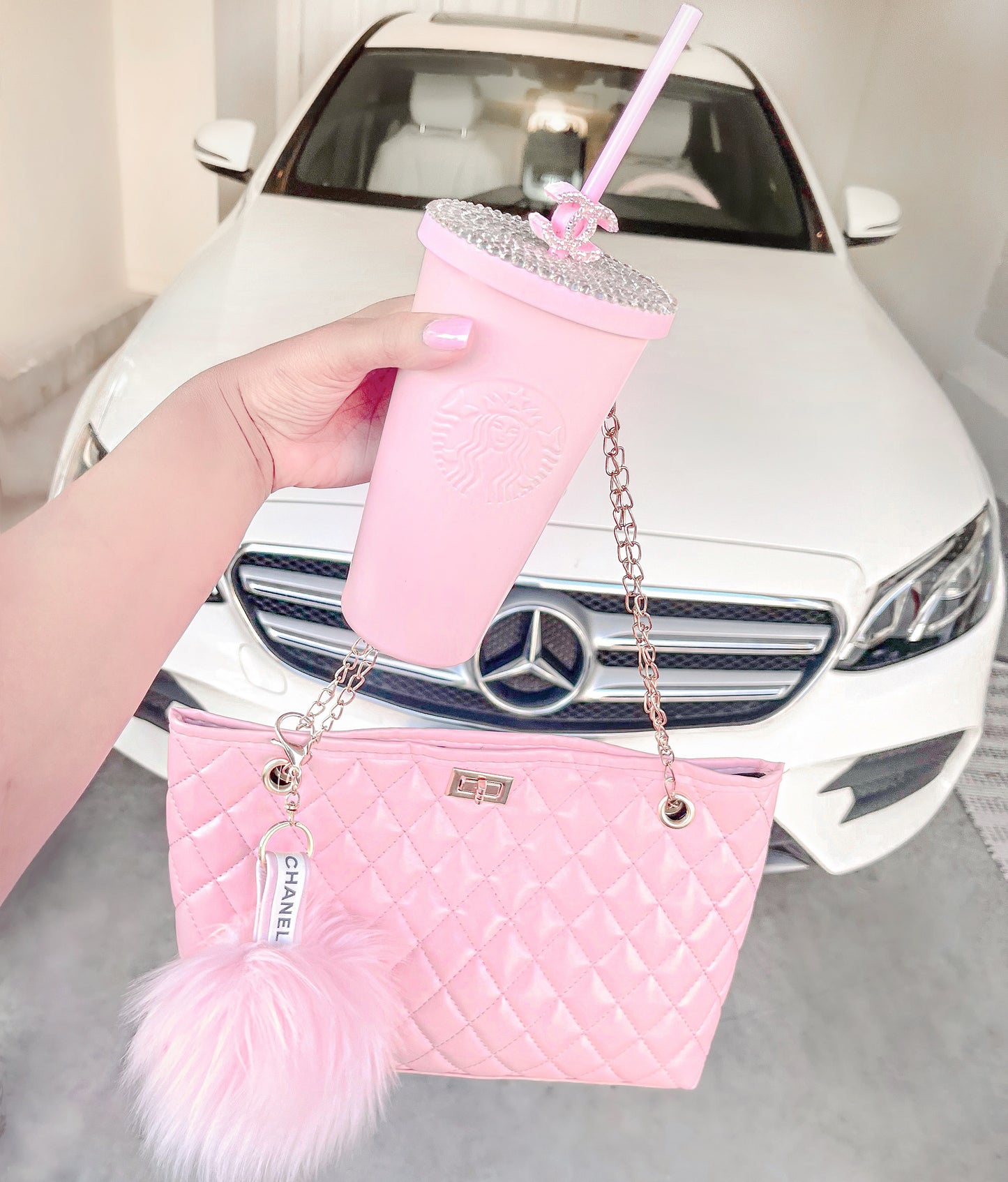 Sweet Princess Quilted Purse on Chain