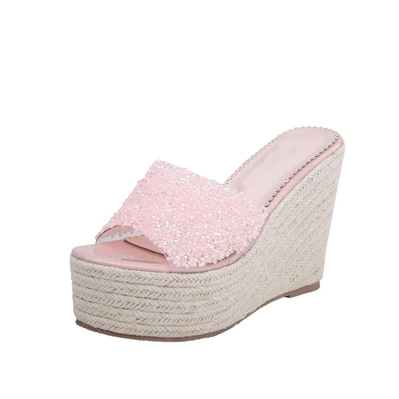 Pink Sparkle Wedges