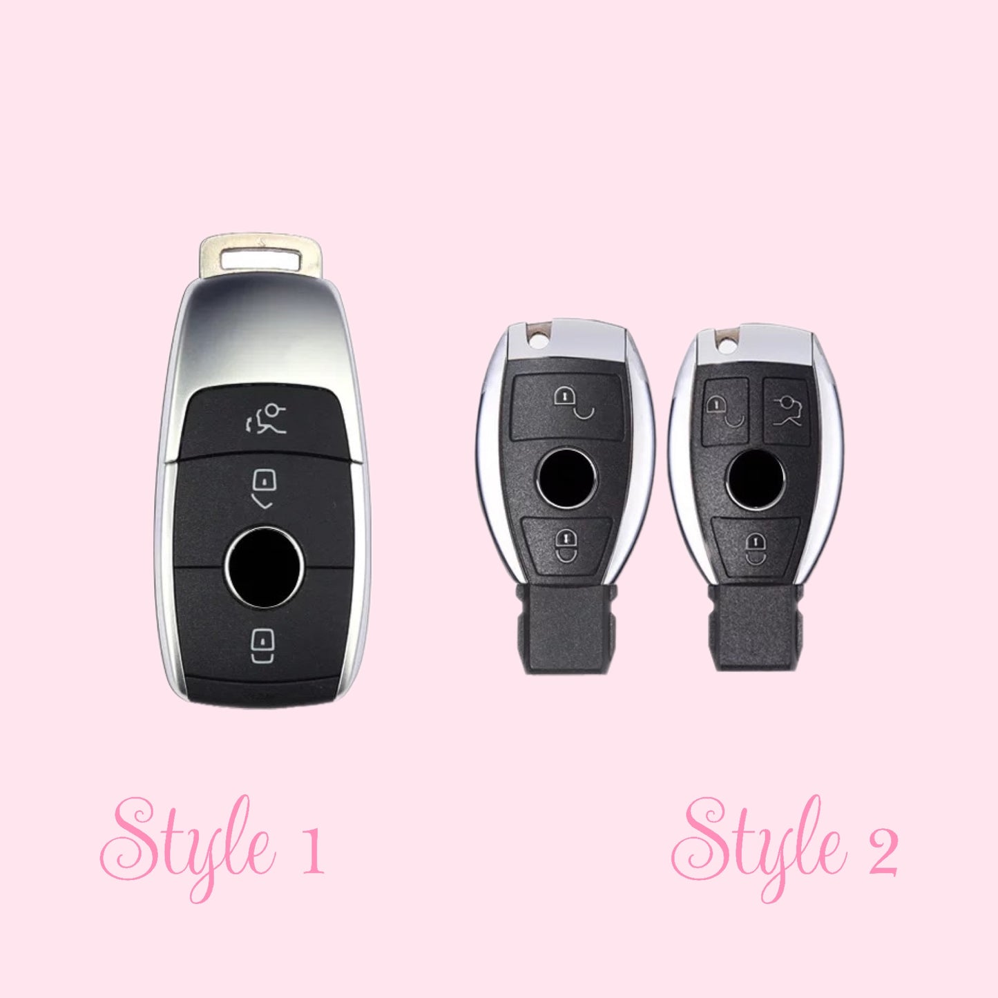 Pink Benz Car Key Cover (size options)