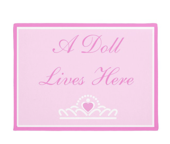 A Doll Lives Here Doormat (outdoor)
