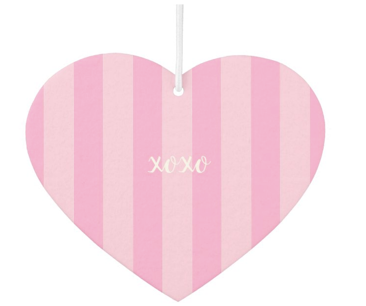 Pink Stripe Car Air Freshener