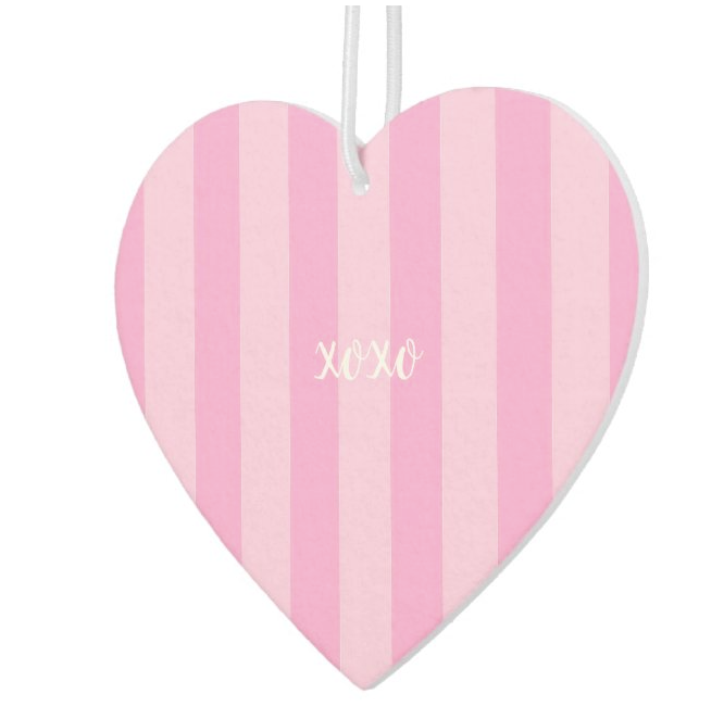 Pink Stripe Car Air Freshener
