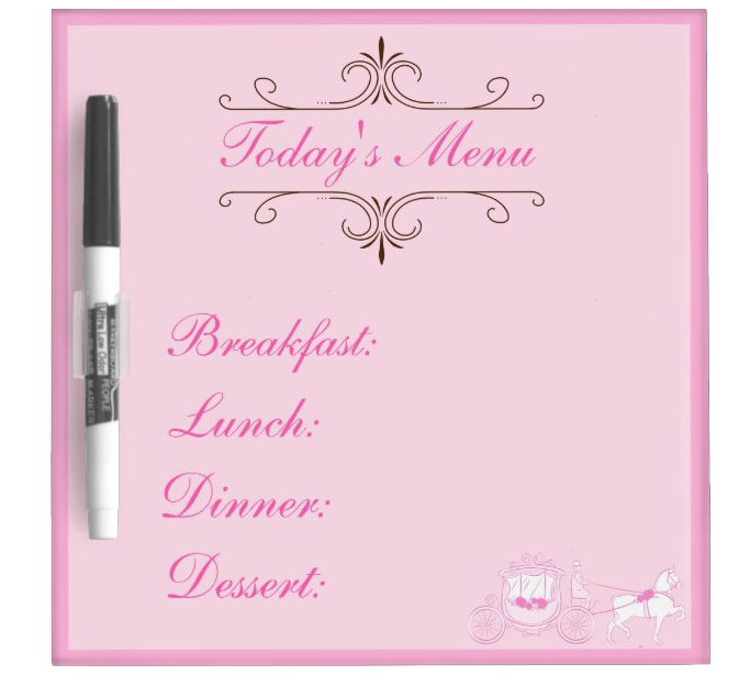 Today's Menu 💗  Dry Erase Board