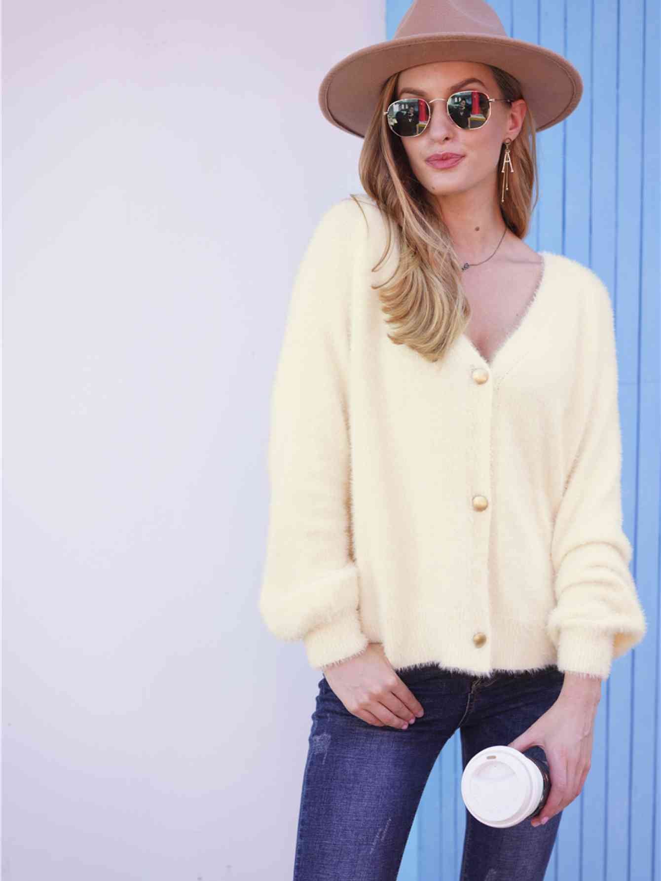 Long Sleeve Button Down Cardigan