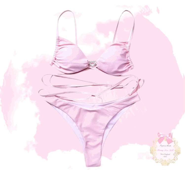 Crystal Heart Wrap Bikini
