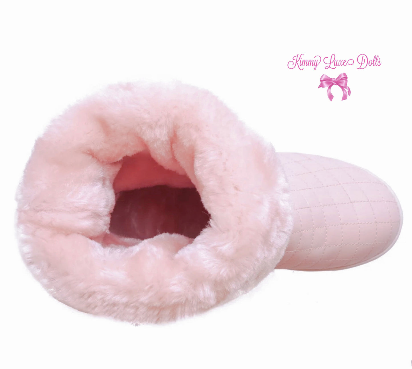 Quilted baby pink Snow Boots