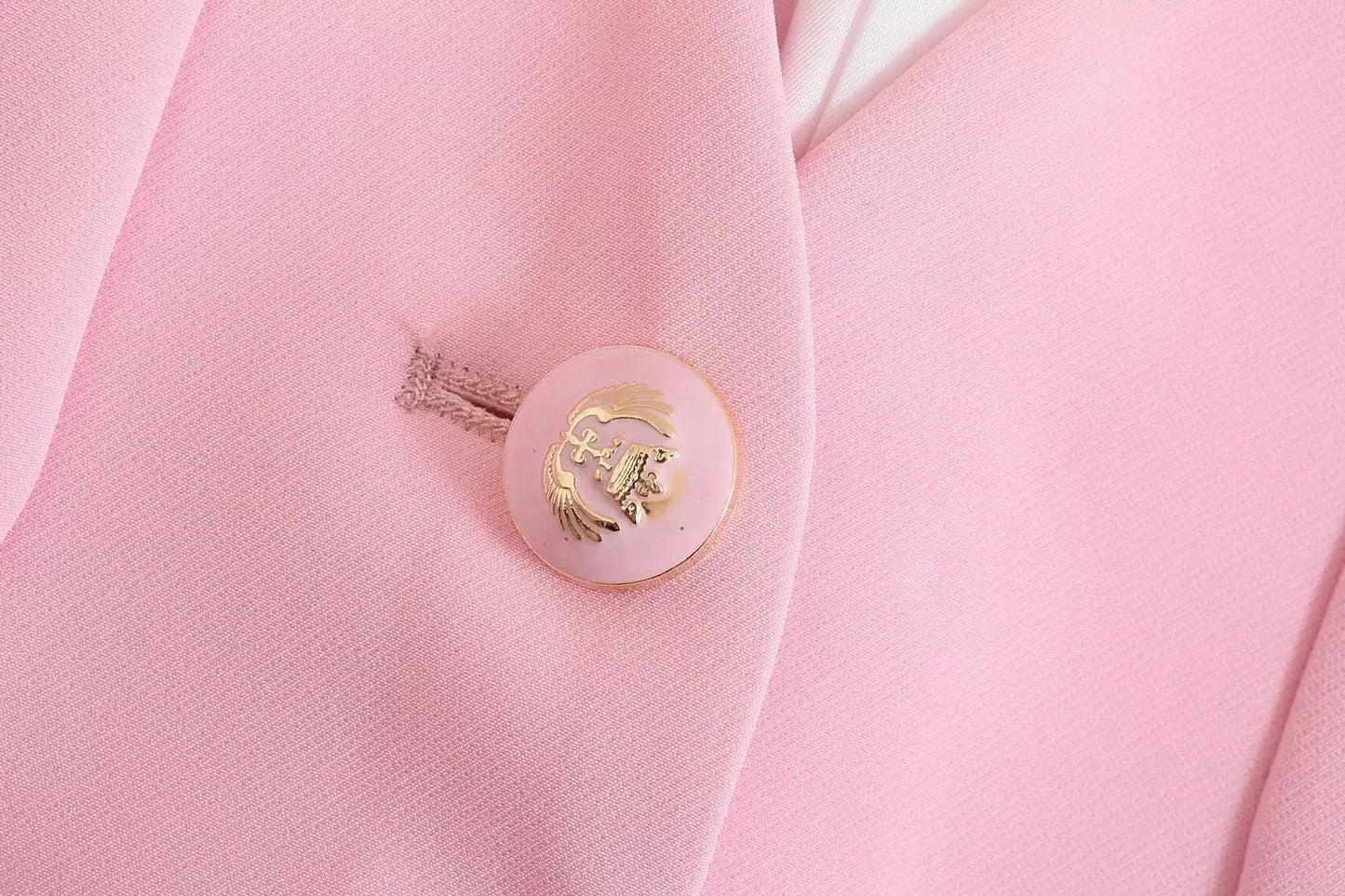 Pretty Woman In Pink Blazer Set