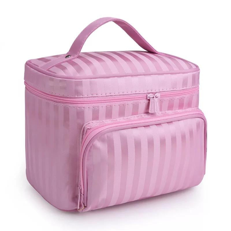 Darling Stripe Makeup Organizer Bag