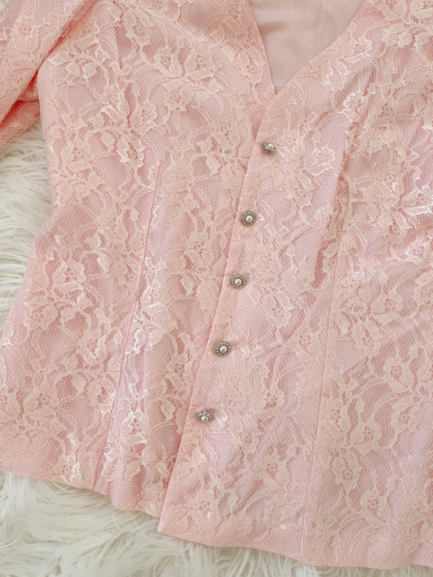 Spring pink blazer size large (Pre-loved)