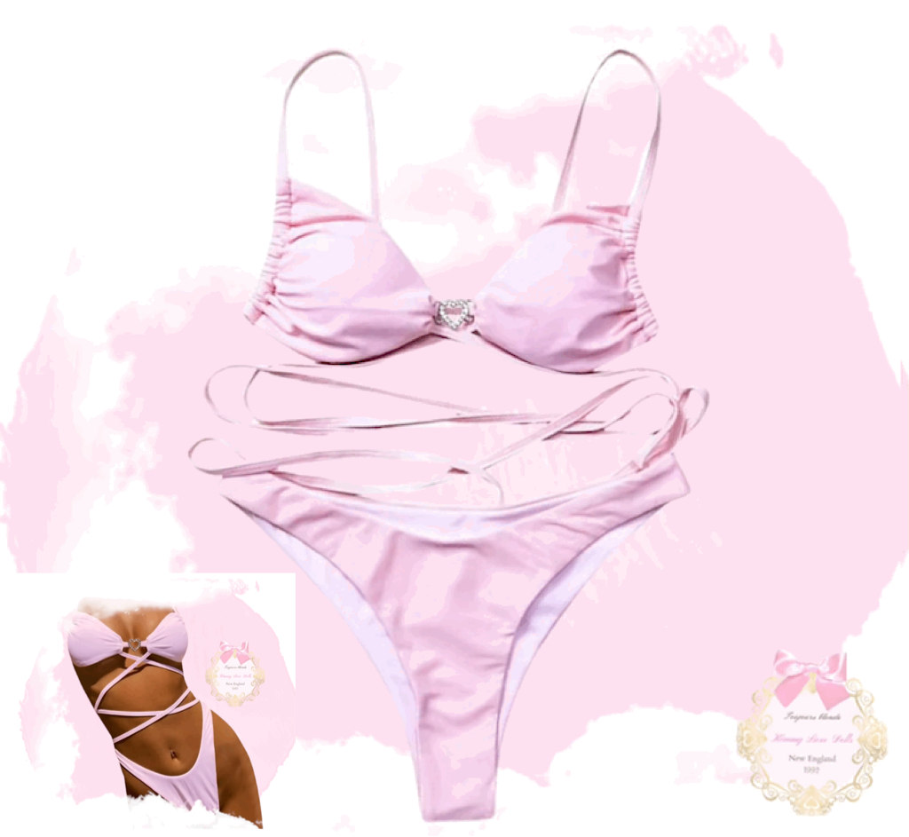 Crystal Heart Wrap Bikini