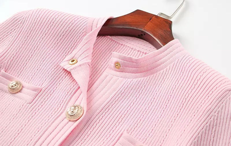 Wealth Only Two Piece Set (Cardigan + Skirt)