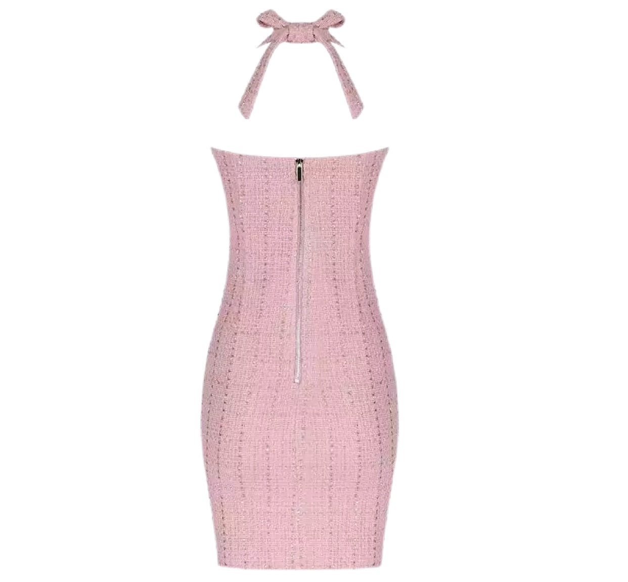 Chic Halter Tweed Dress