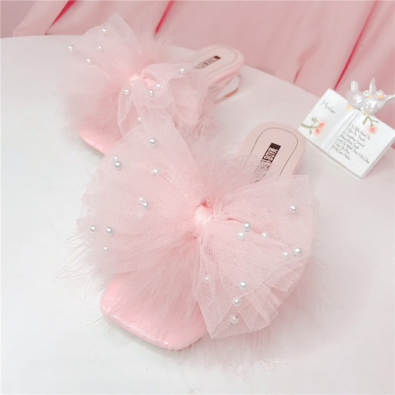 Pearls & Bows Whimsical Slip Ons