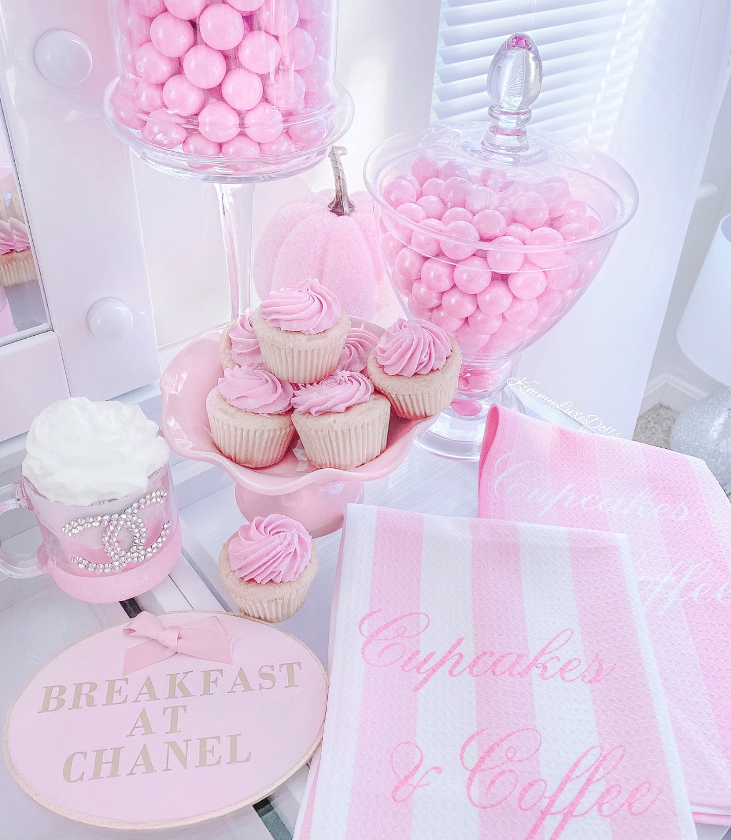 Cupcakes & Coffee Kitchen Towel