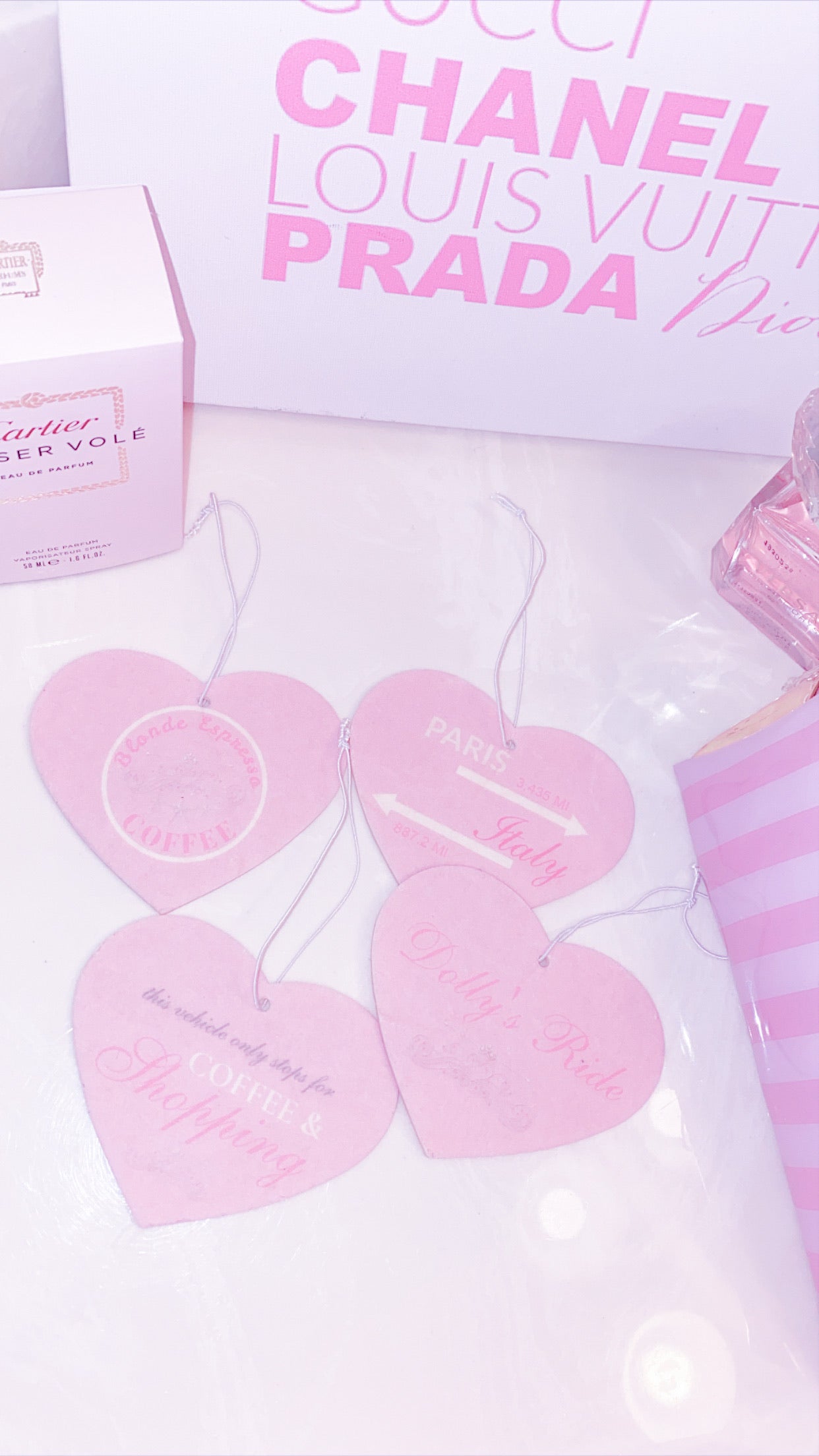 Pink Heart Car Decor (styles to choose from)