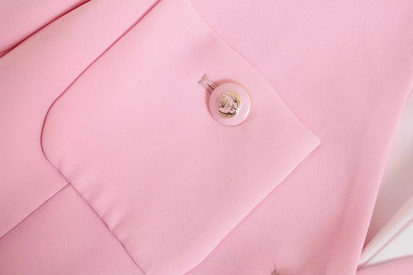 Pretty Woman In Pink Blazer Set