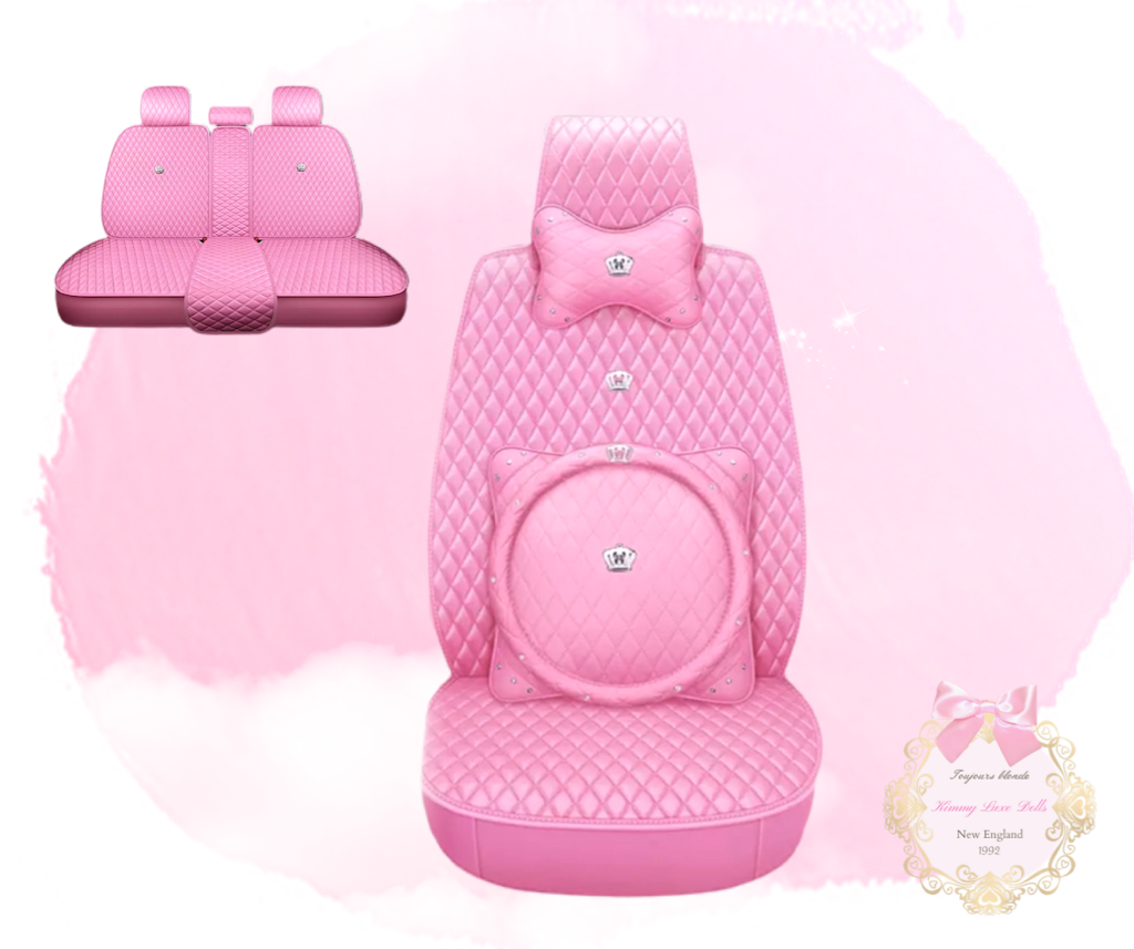 Juicy Princess Pink Quilted Car Set of 8