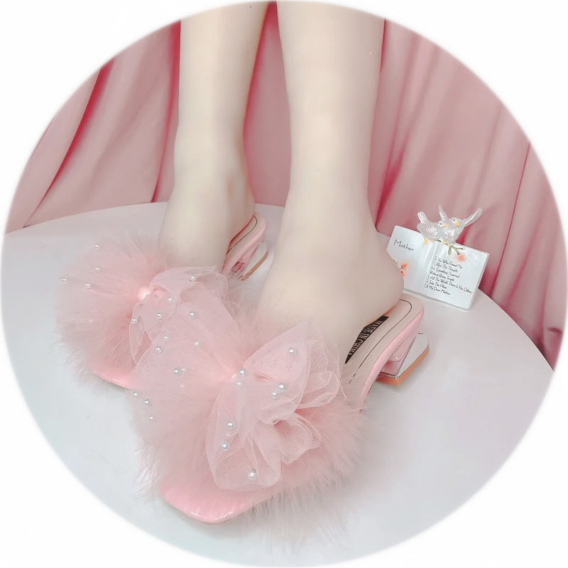 Pearls & Bows Whimsical Slip Ons