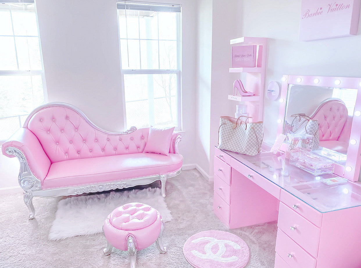 Pink Princess Sofa & Ottoman SET Ultra LUXE