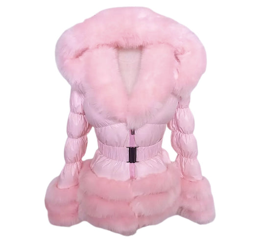 Marybelle Pink Winter Puff Coat