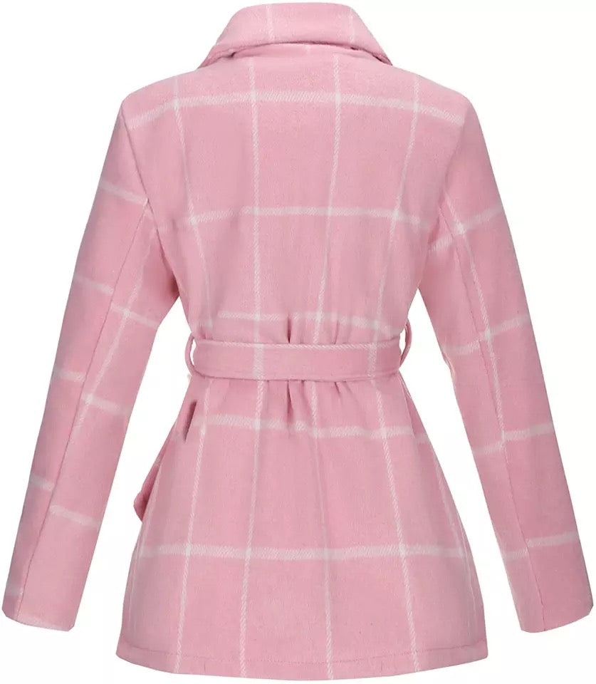 Prettiest in Pink Plaid Coat