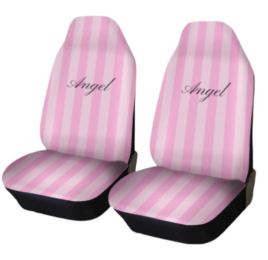 Angel Pink Stripe Seat Covers  (Set of three)