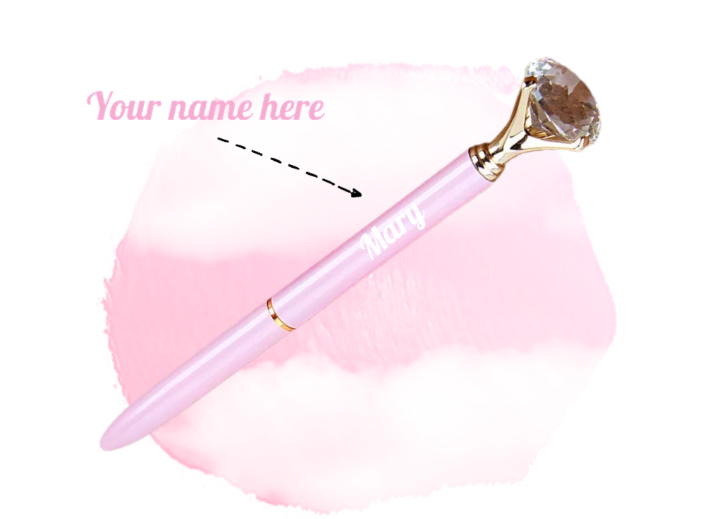 Princess Diamond Pen & Case (Personalized)