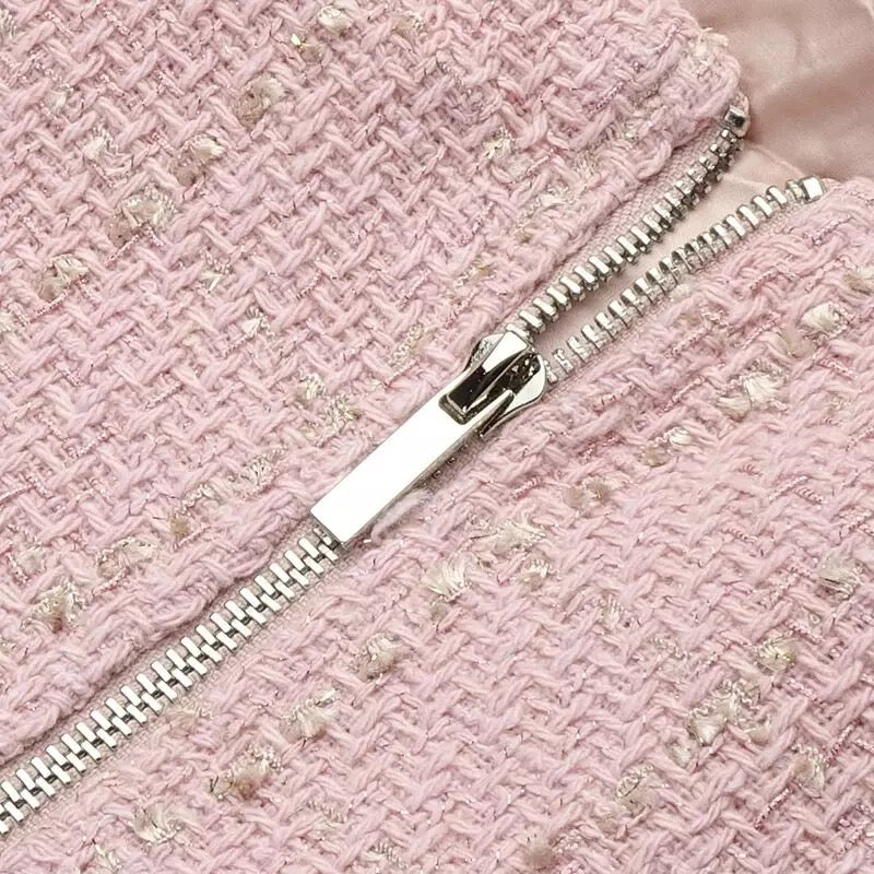 Chic Halter Tweed Dress