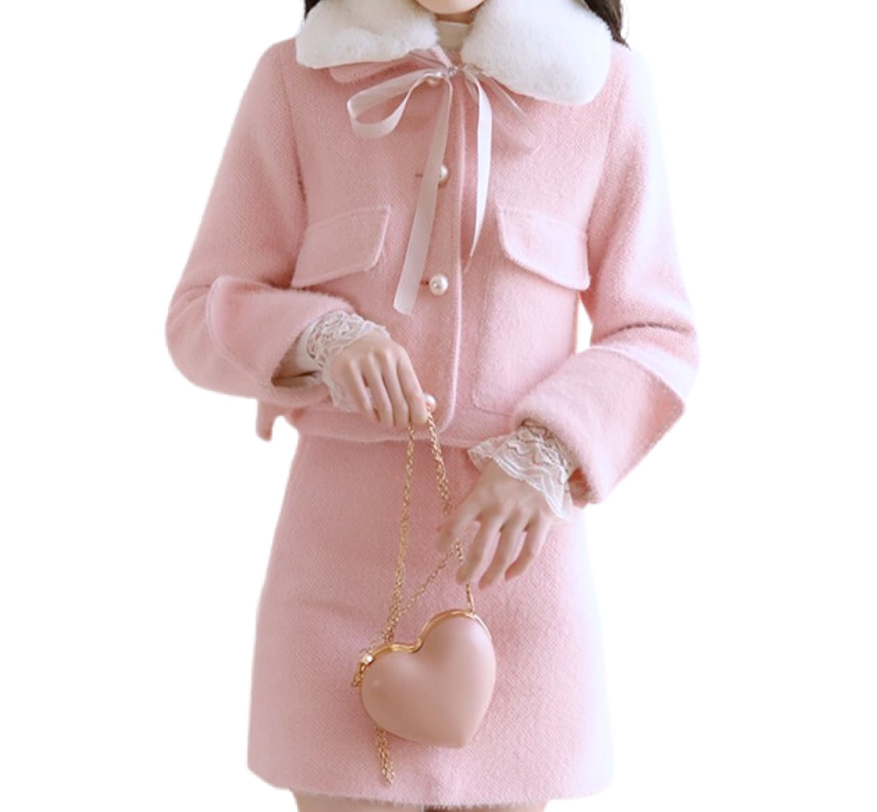 Ribbons & Pearls Coat & Skirt Set