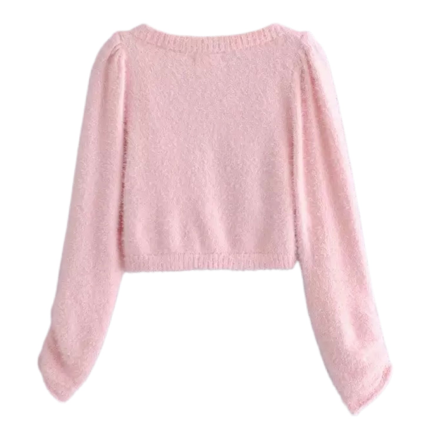 Cozy Love Rose Cropped Sweater