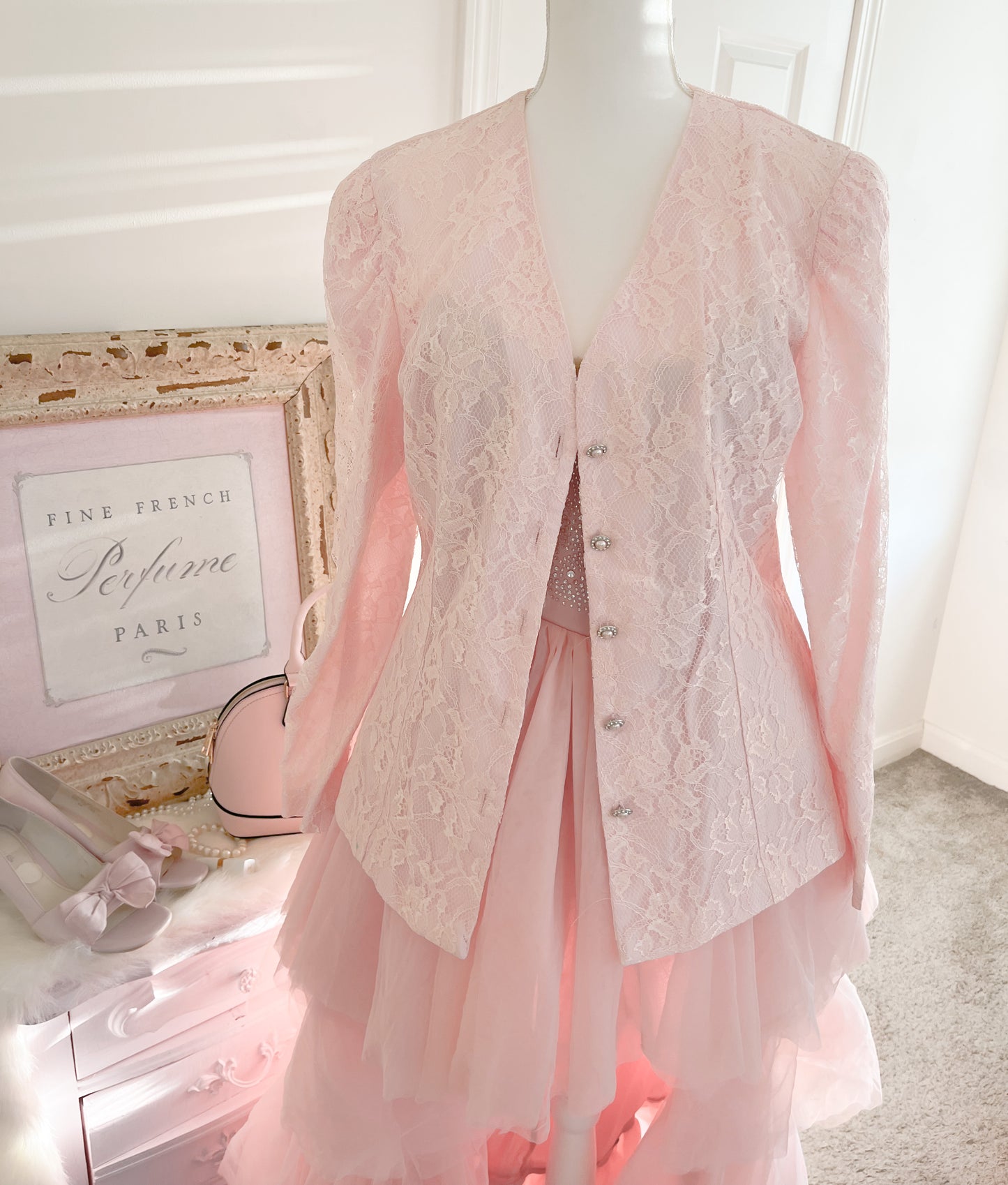 Spring pink blazer size large (Pre-loved)