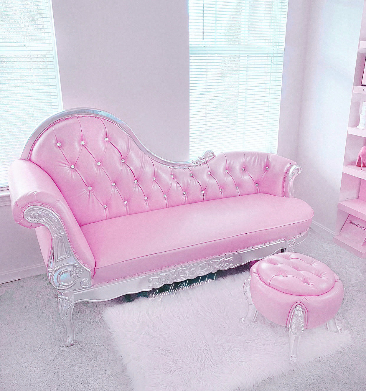 Pink Princess Sofa & Ottoman SET Ultra LUXE