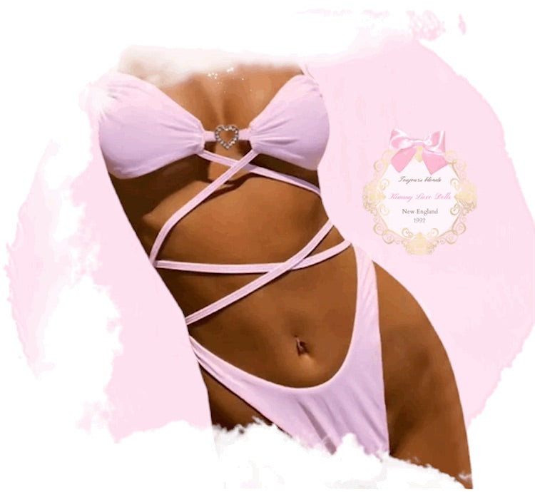 Crystal Heart Wrap Bikini