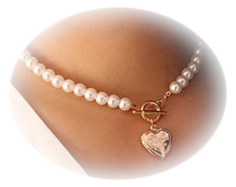 Rosalie Pearl Necklace/Locket