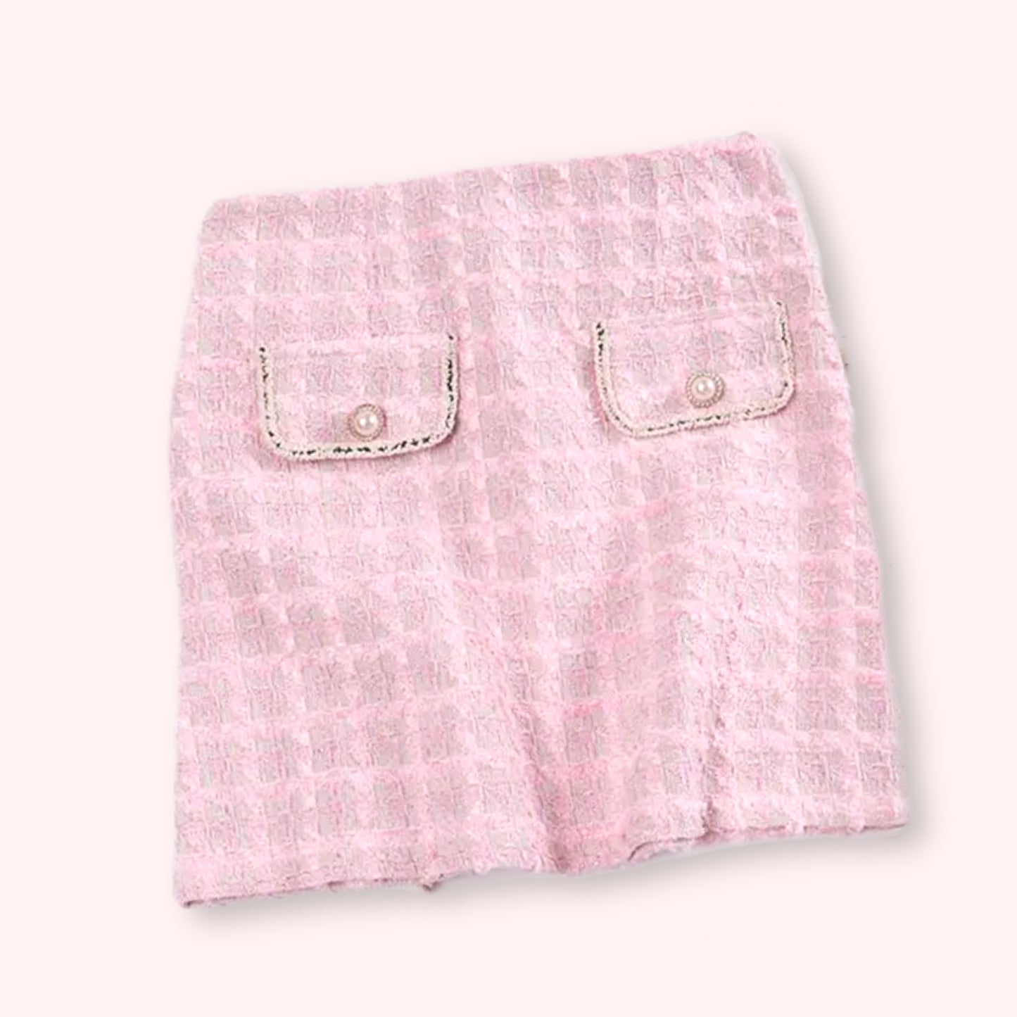 Pink Tweed Skirt